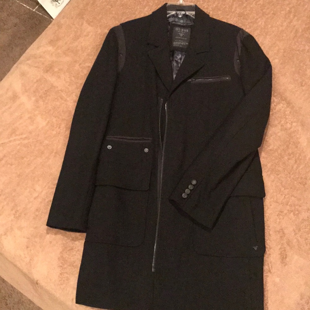 Guess Men's Black Peacoat (Large)